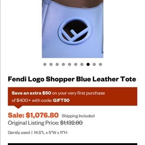 Fendi Logo shopper Tote